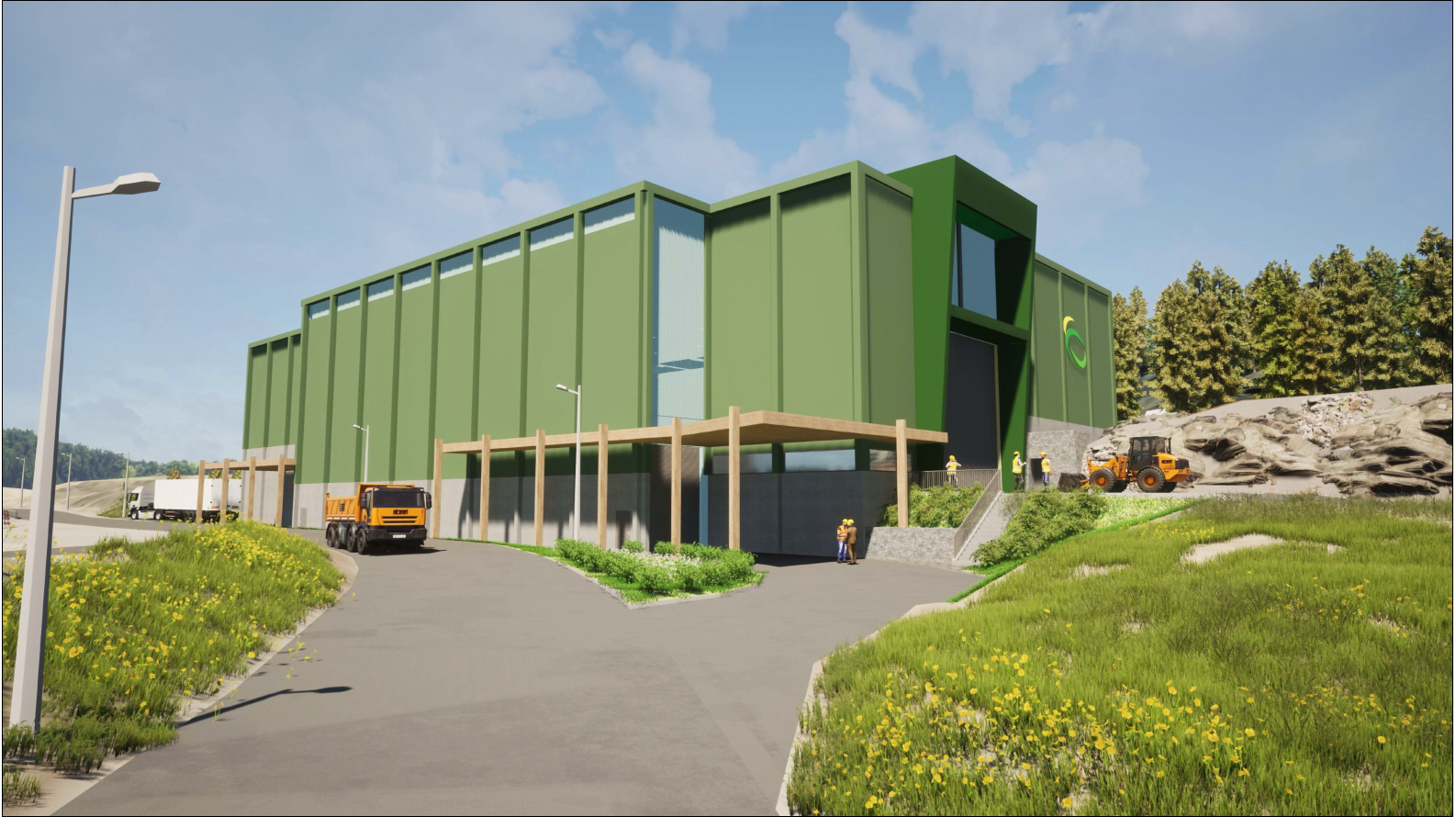 Illustrasjonsbilde av ny sorteringshall på Årabrot miljøpark